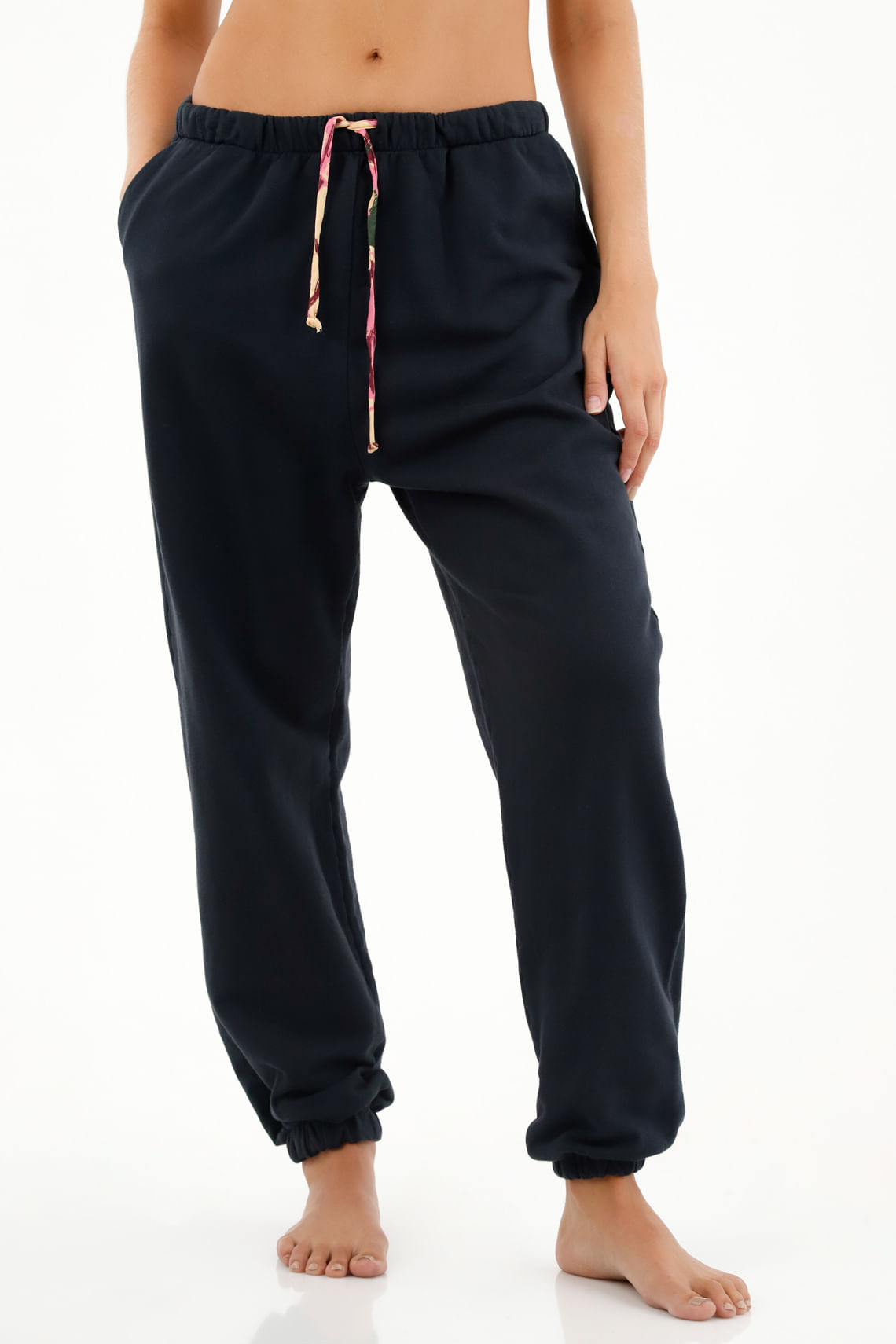 Pantalón tipo Jogger tiro alto azul para mujer