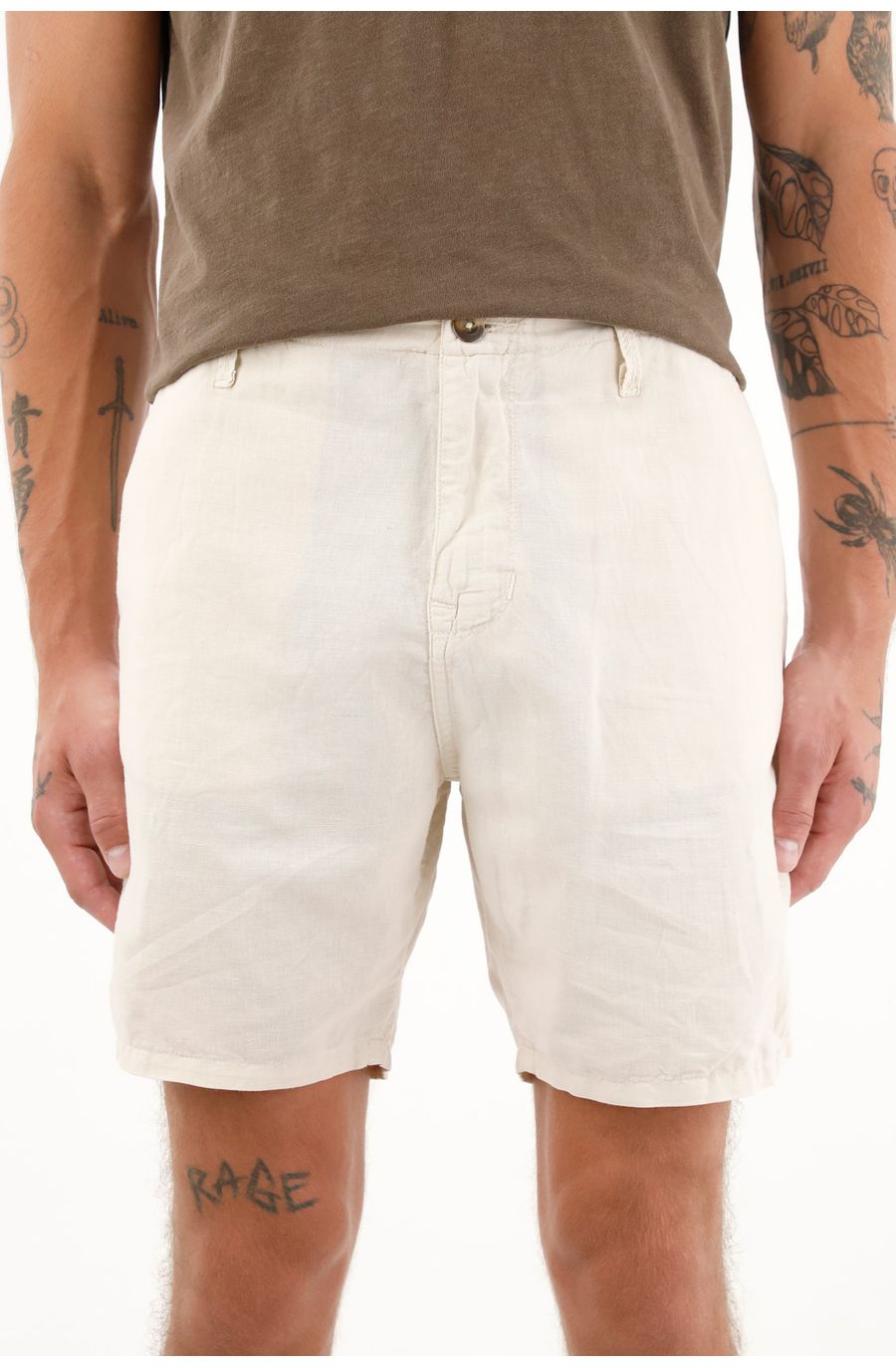 Bermuda tipo chino crudo para hombre