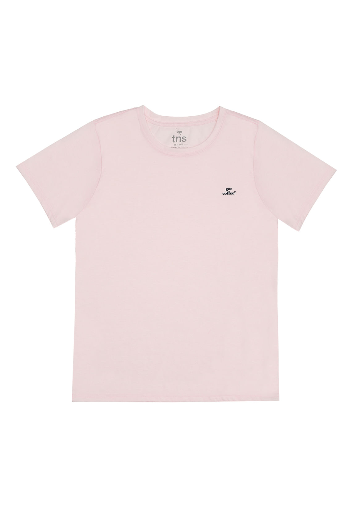 Camiseta rosada de manga corta para hombre