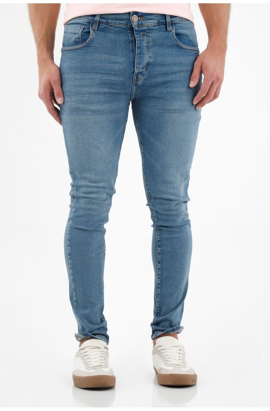 Jean super skinny azul para hombre