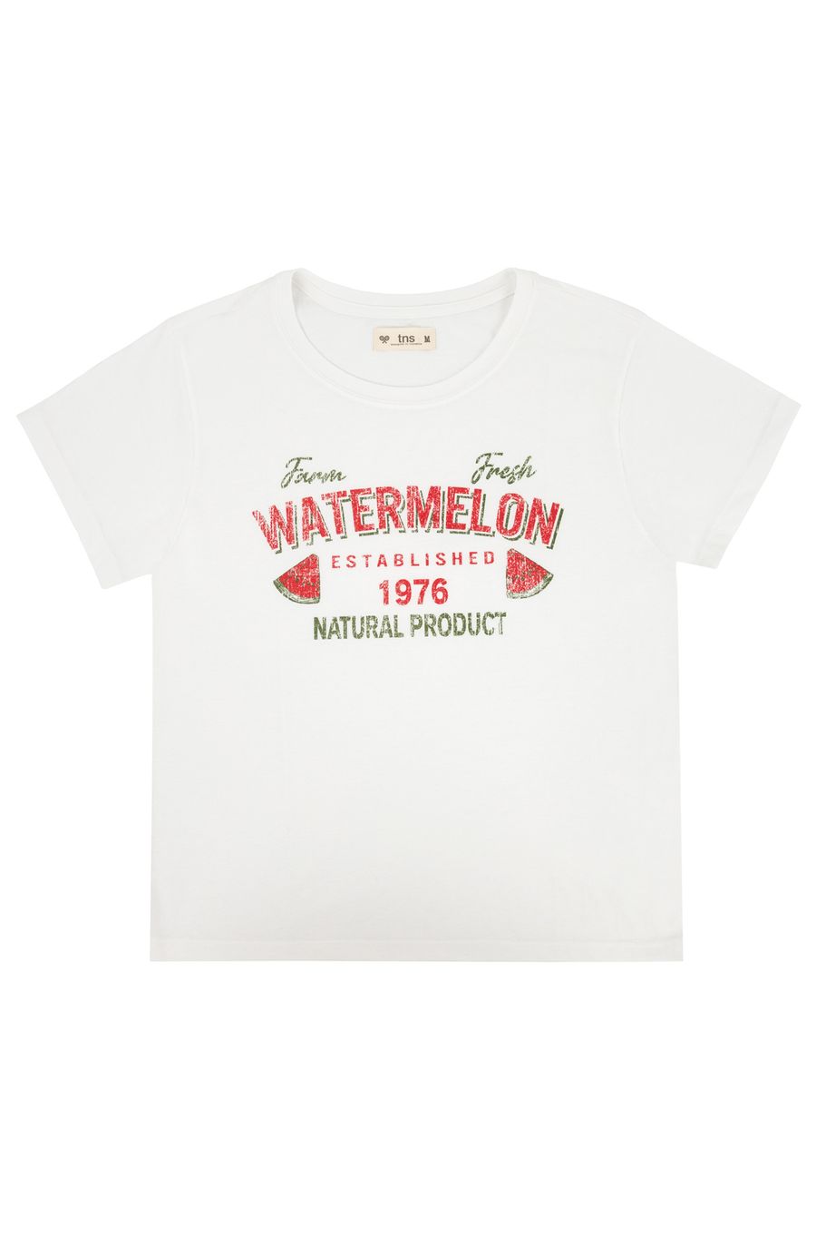 Camiseta blanca con estampado para mujer