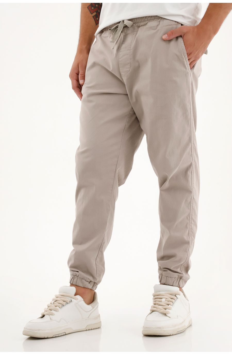 Pantalón tipo jogger con pretina elástica para hombre