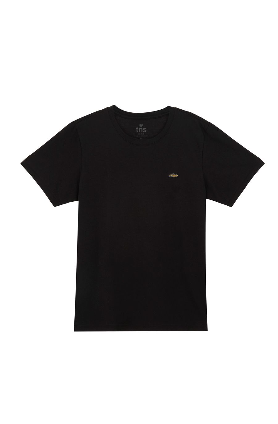 Camiseta negra básica de manga corta para hombre