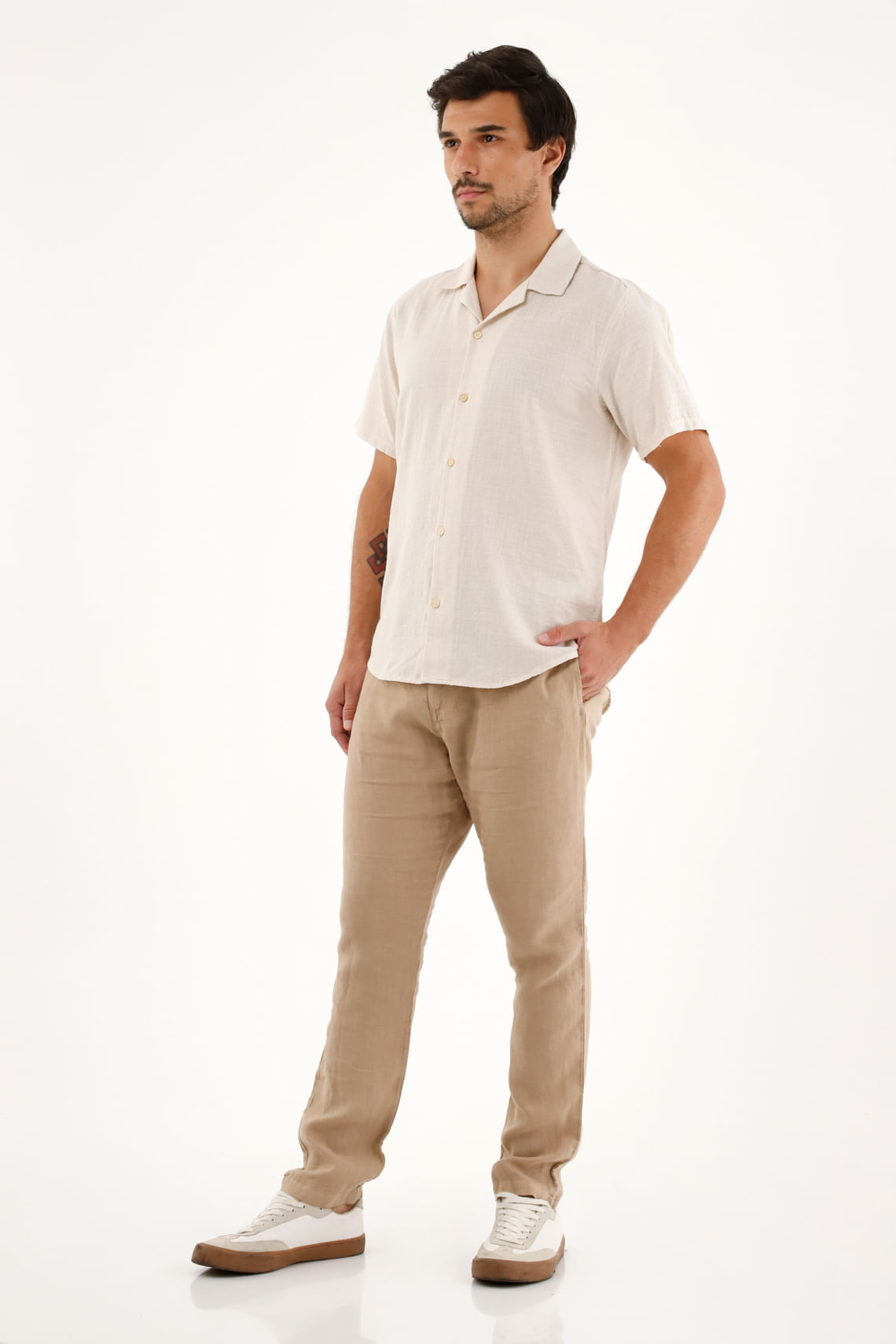 Pantalón crudo 100% lino para hombre