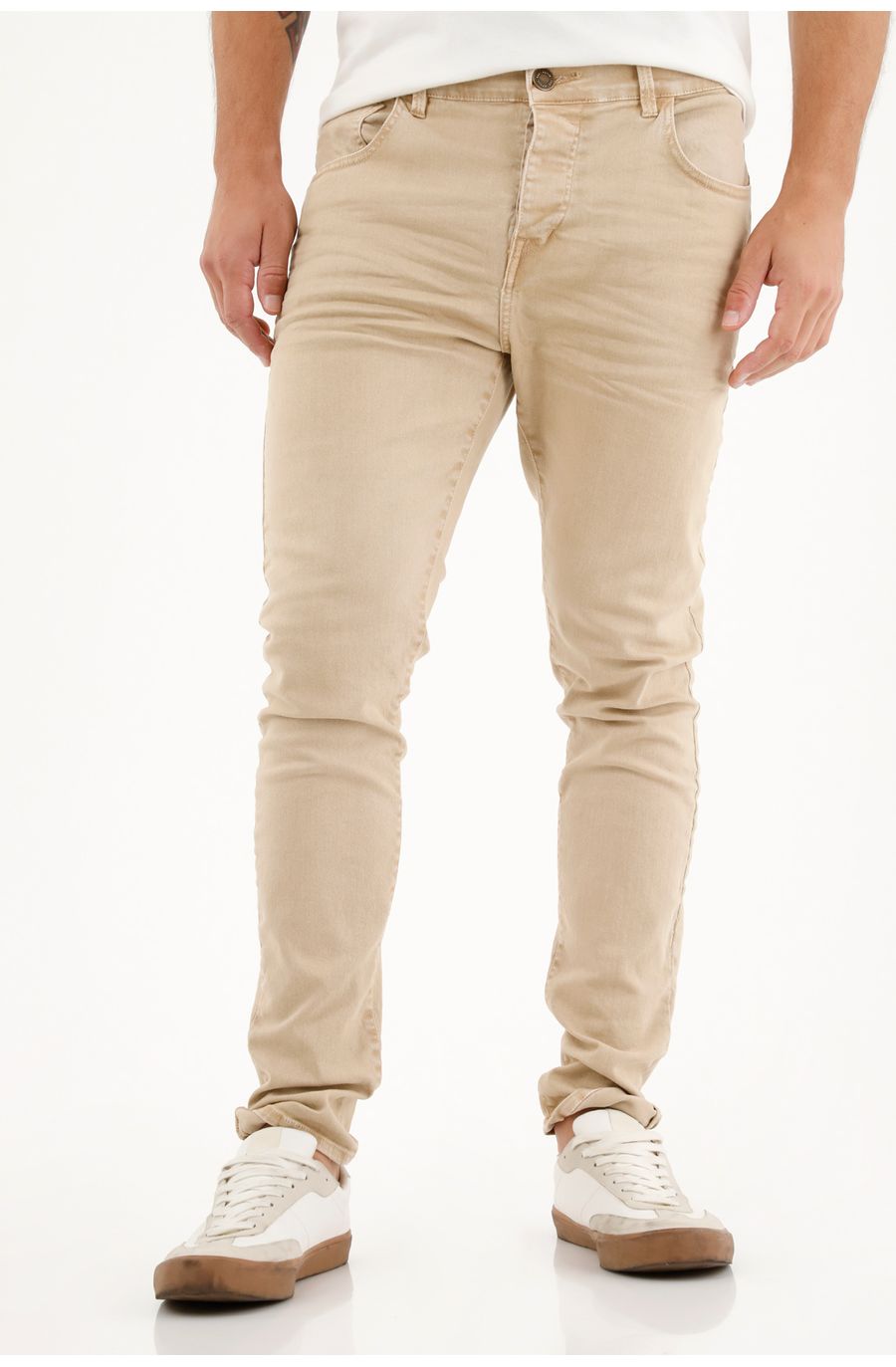 Pantalón Skinny crudo con teñido para hombre