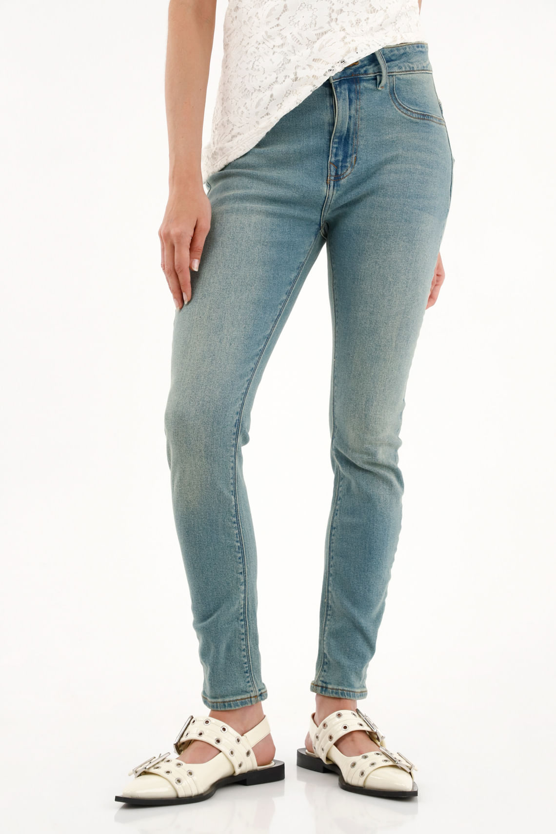 Jean Super Slim azul para mujer