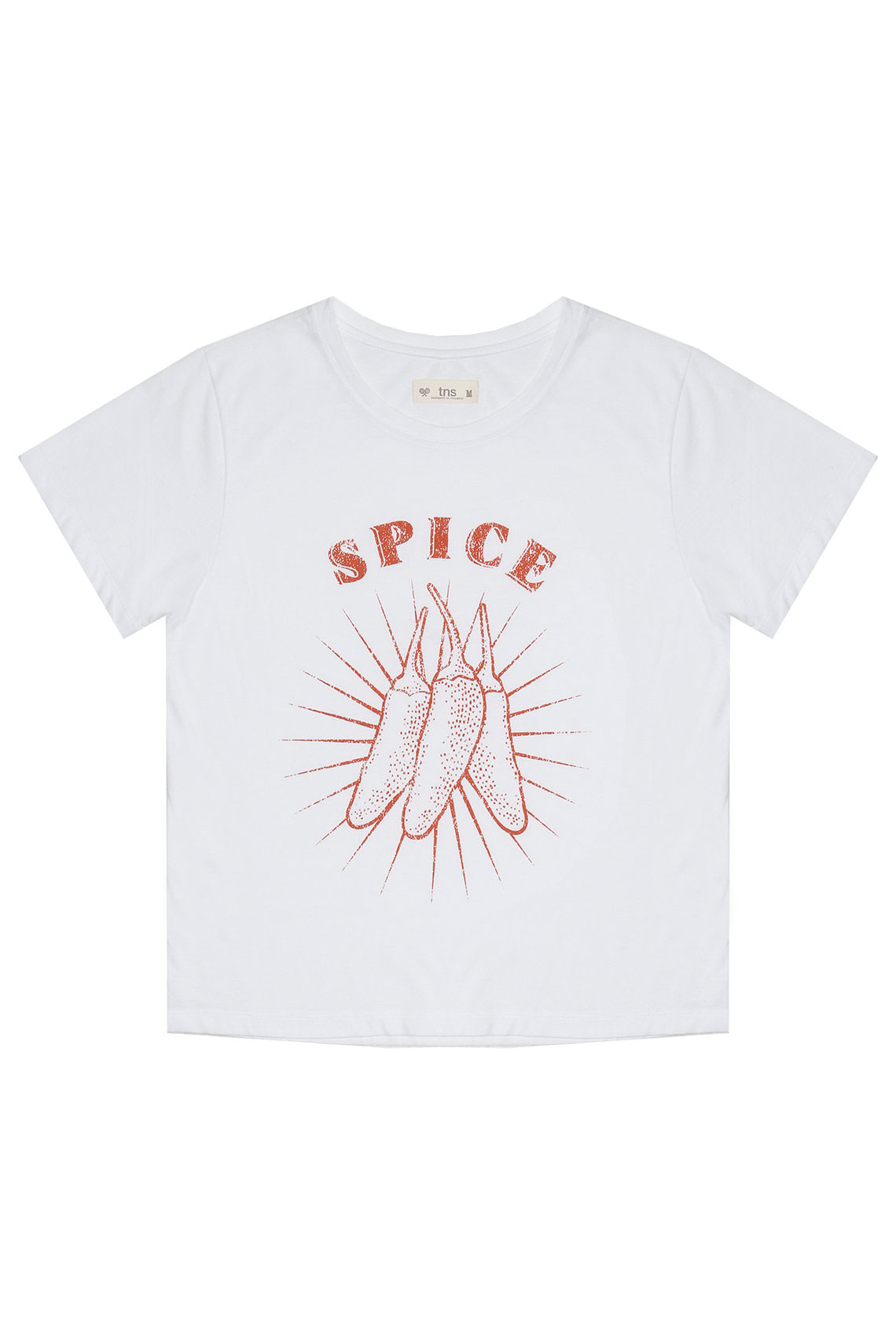 Camiseta con estampado en frente para mujer