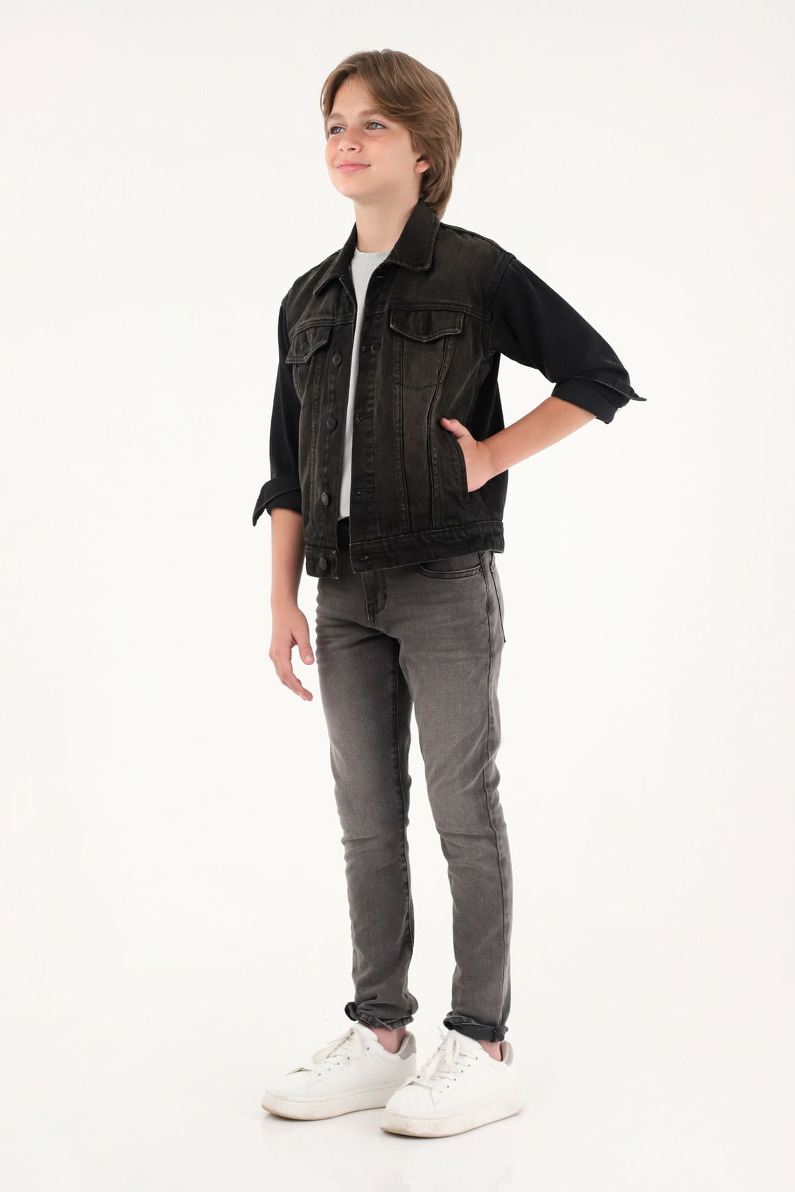 Chaqueta Trucker negra para niño