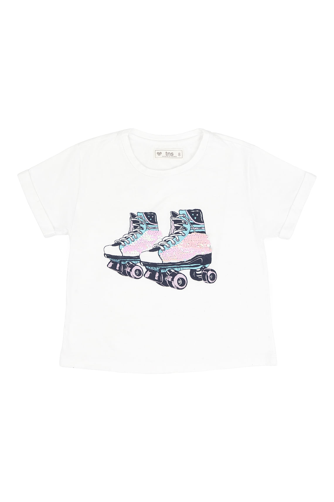 Camiseta blanca con estampado para niña