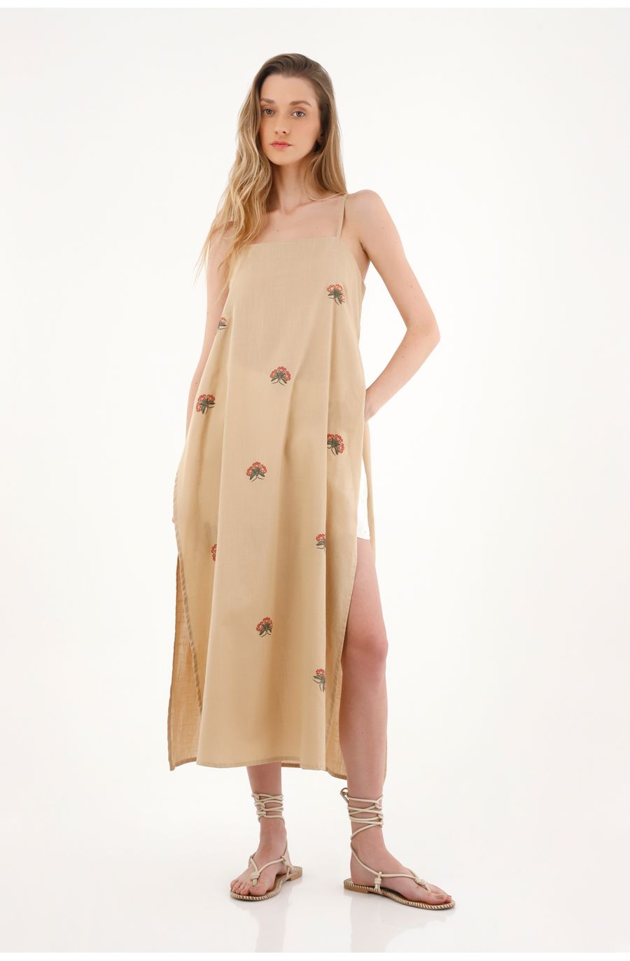 Cover Up con estampado de flores para mujer