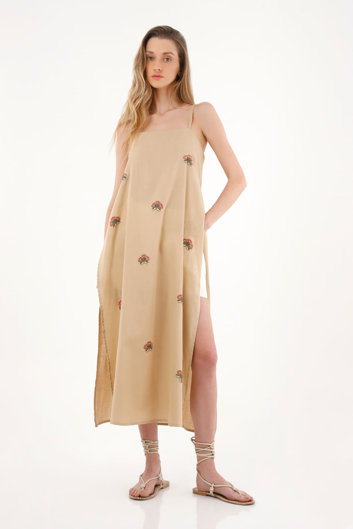 Cover Up con estampado de flores para mujer