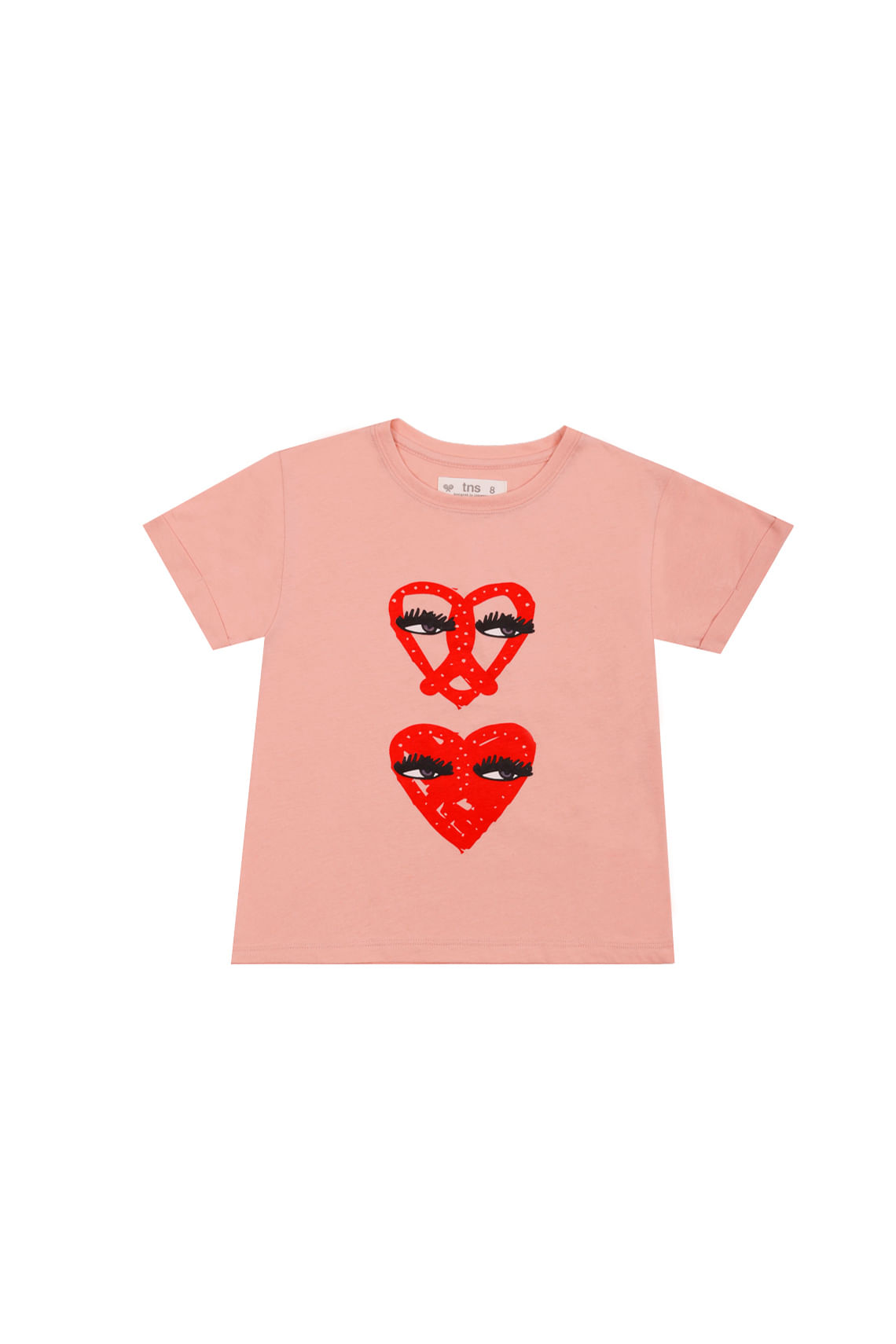 Camiseta rosada con estampado para niña