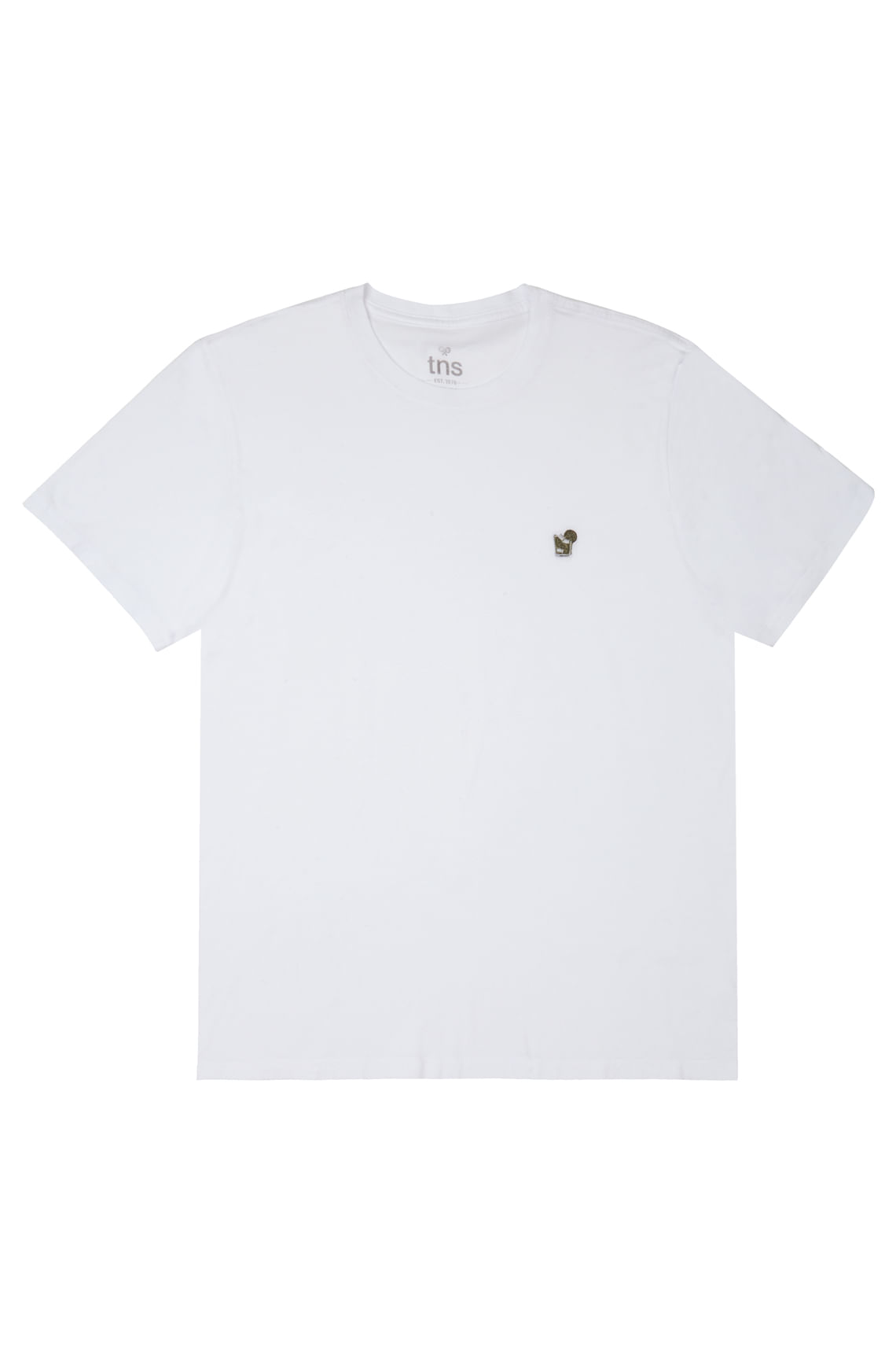 Camiseta blanca manga corta para hombre