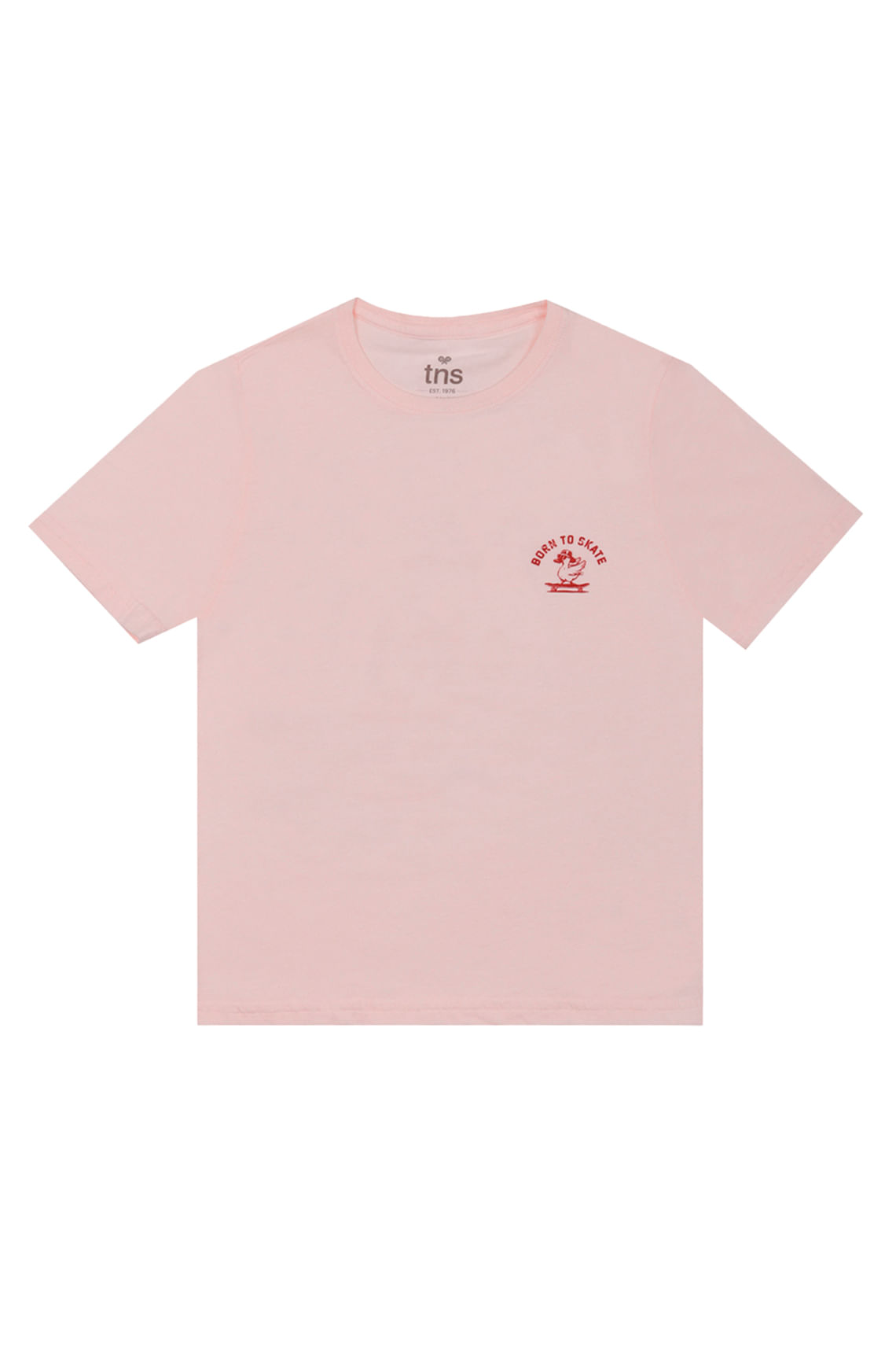 Camiseta rosada con estampado en frente y espalda para niño