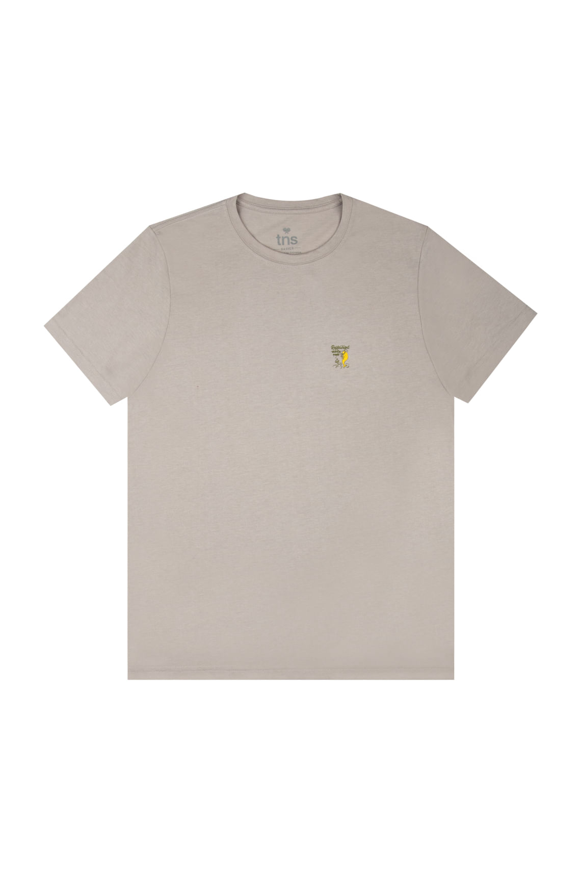 Camiseta gris manga corta para hombre