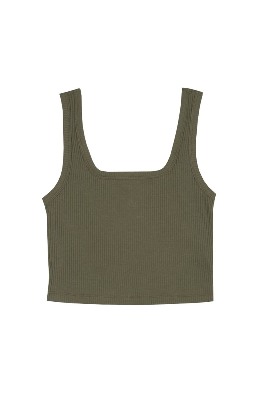 Camiseta verde manga sisa para mujer