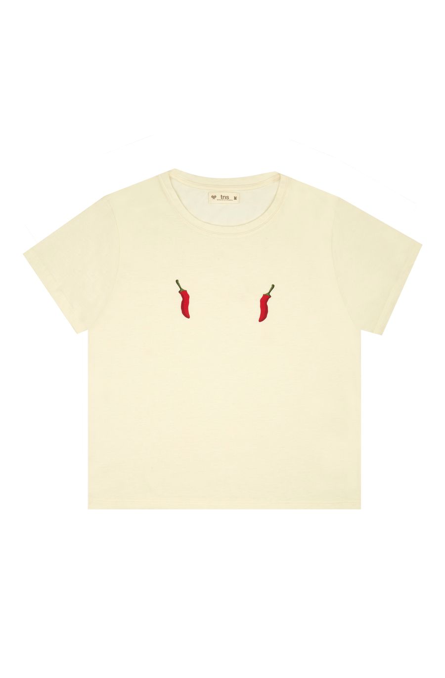Camiseta crudo con estampado para mujer