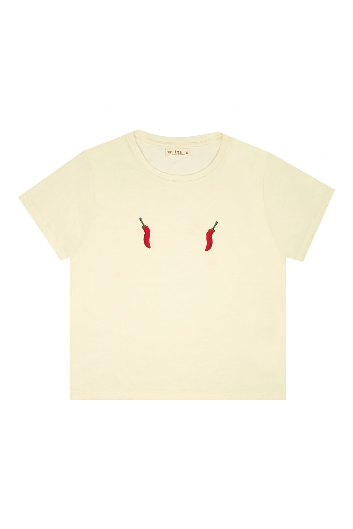 Camiseta crudo con estampado para mujer