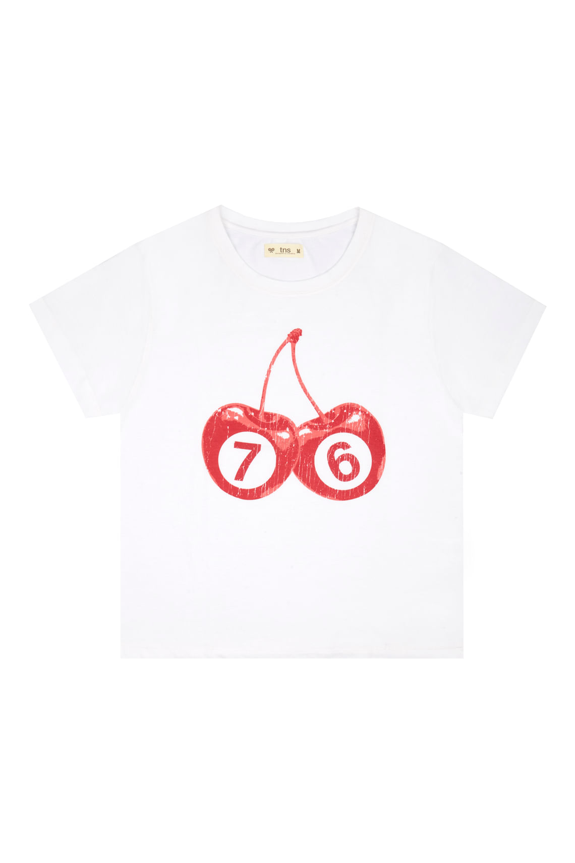 Camiseta básica blanca con estampado para mujer