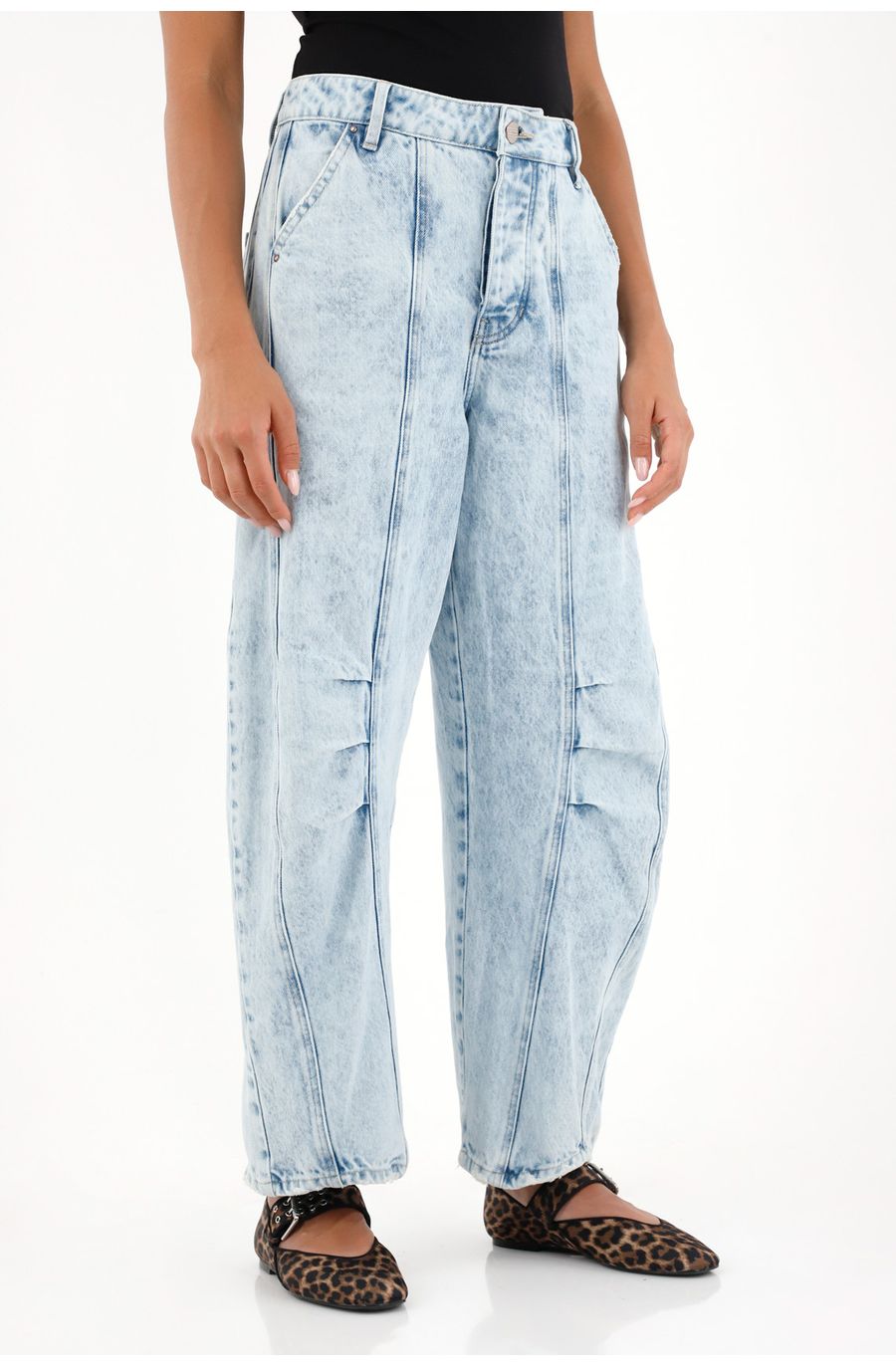 Jean Horseshoe tiro bajo para mujer