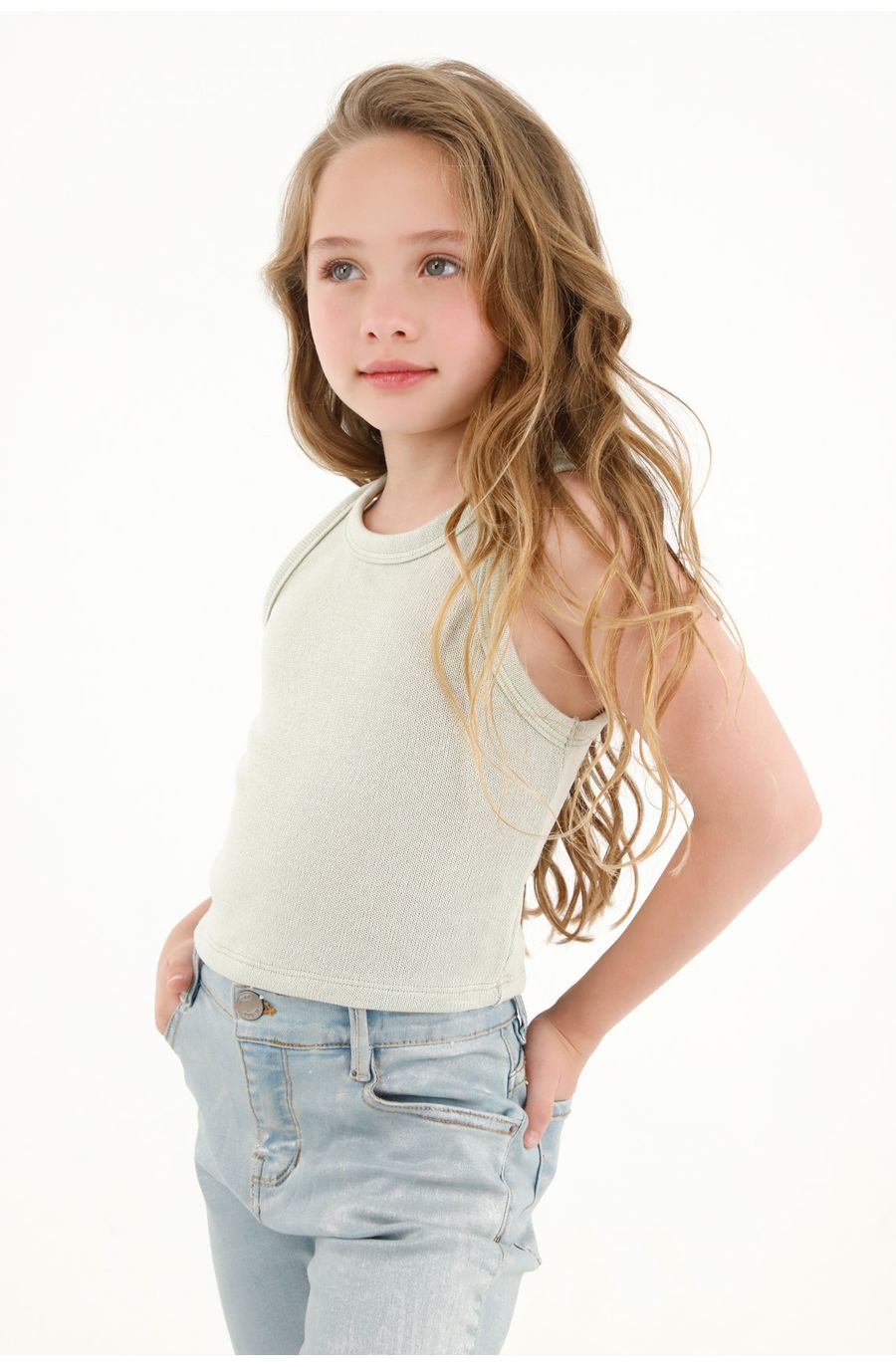 Camiseta tipo esqueleto verde para niña