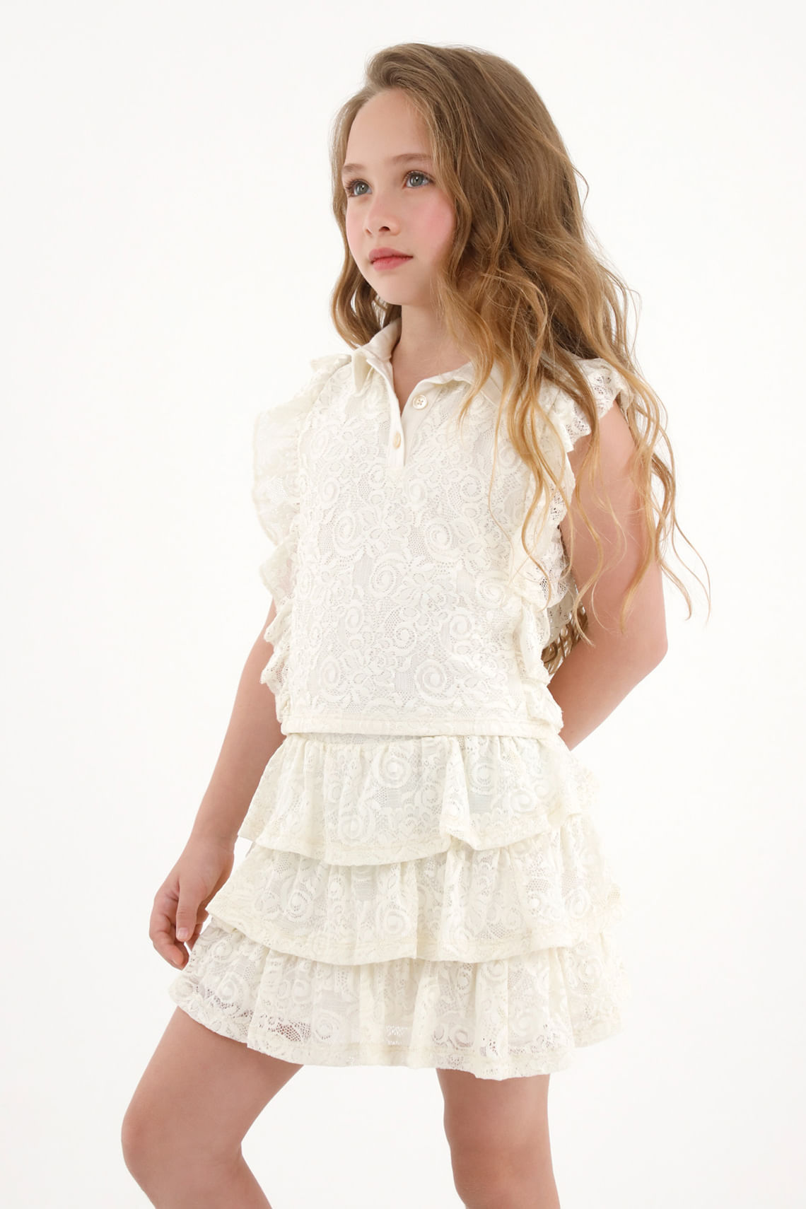 Camiseta tela bordada curdo para niña