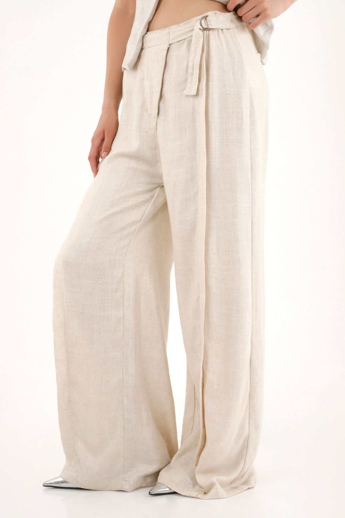 Pantalón Wide Leg gris para mujer