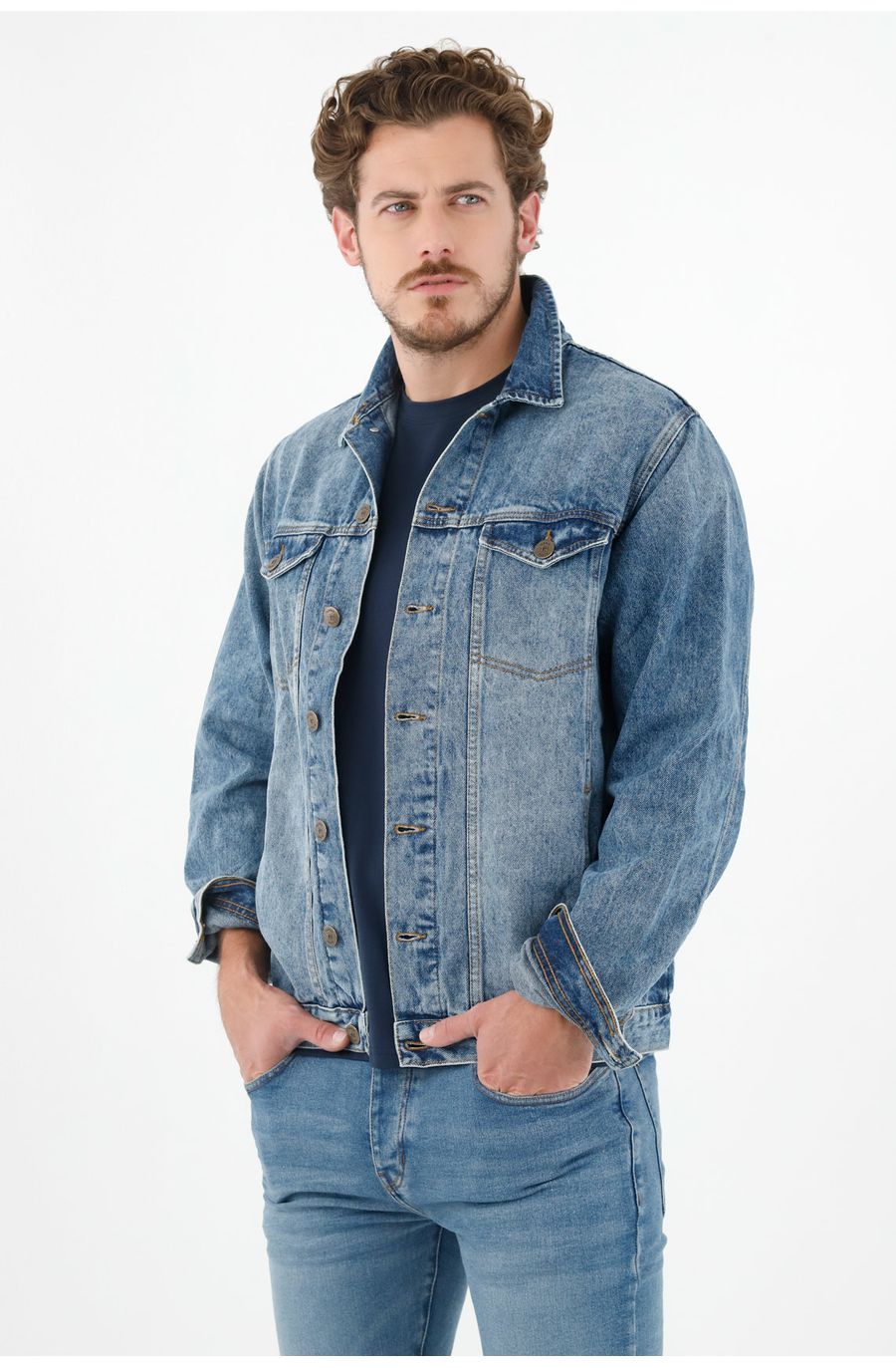 Chaqueta azul para hombre