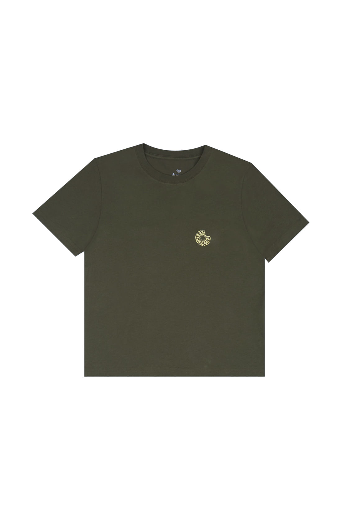 Camiseta básica estampada verde para niño