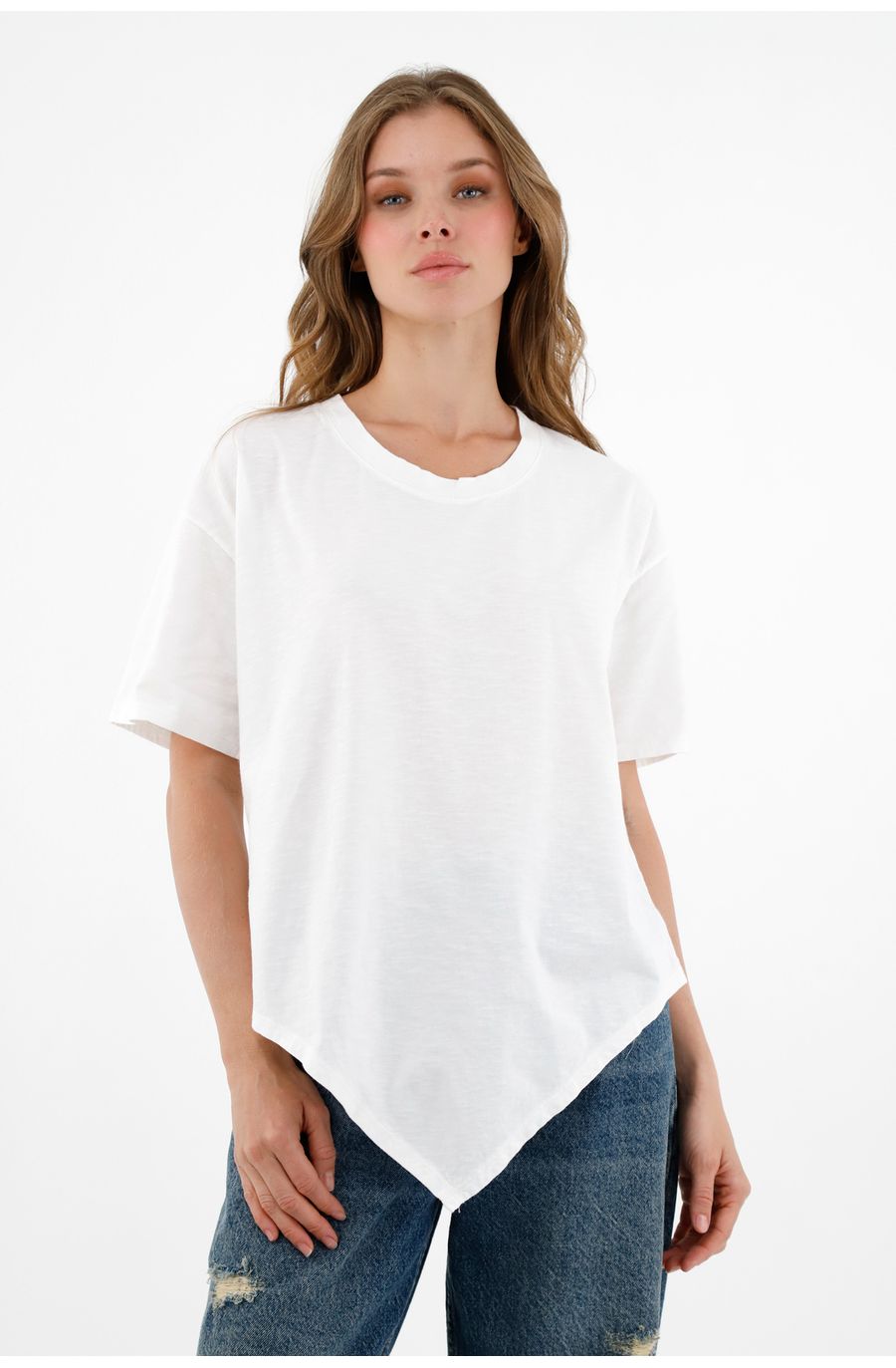 Camiseta oversize crudo para mujer