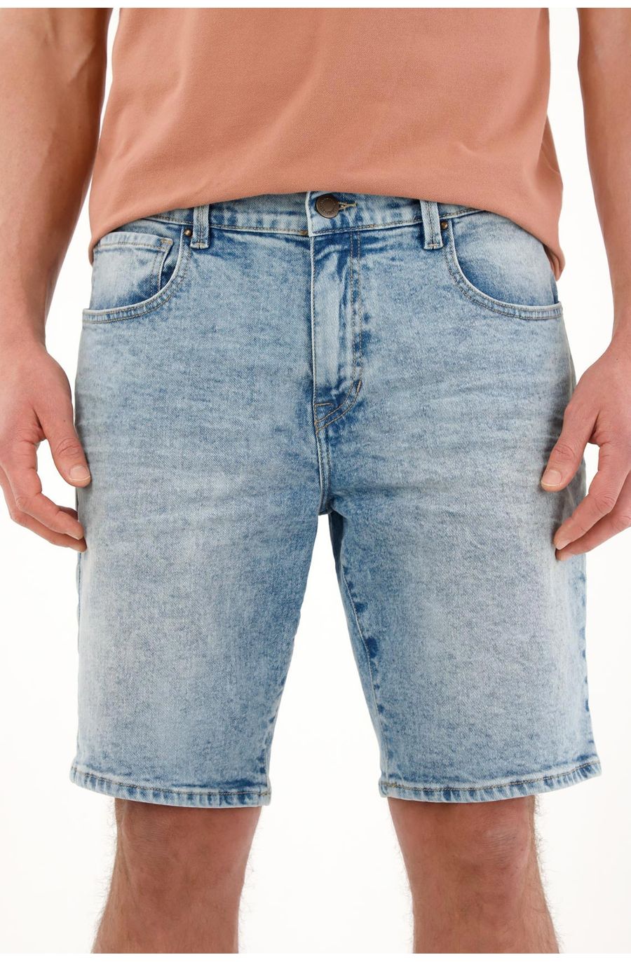 Bermuda Nudy en denim tono medio para hombre