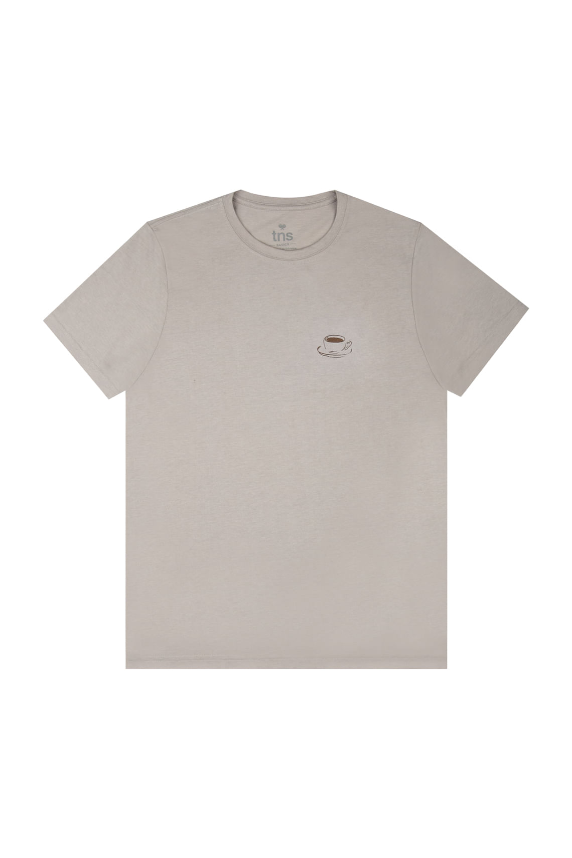 Camiseta de manga corta estampada gris para hombre