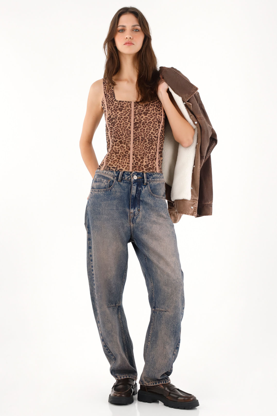 Camiseta con estampado animal print para mujer