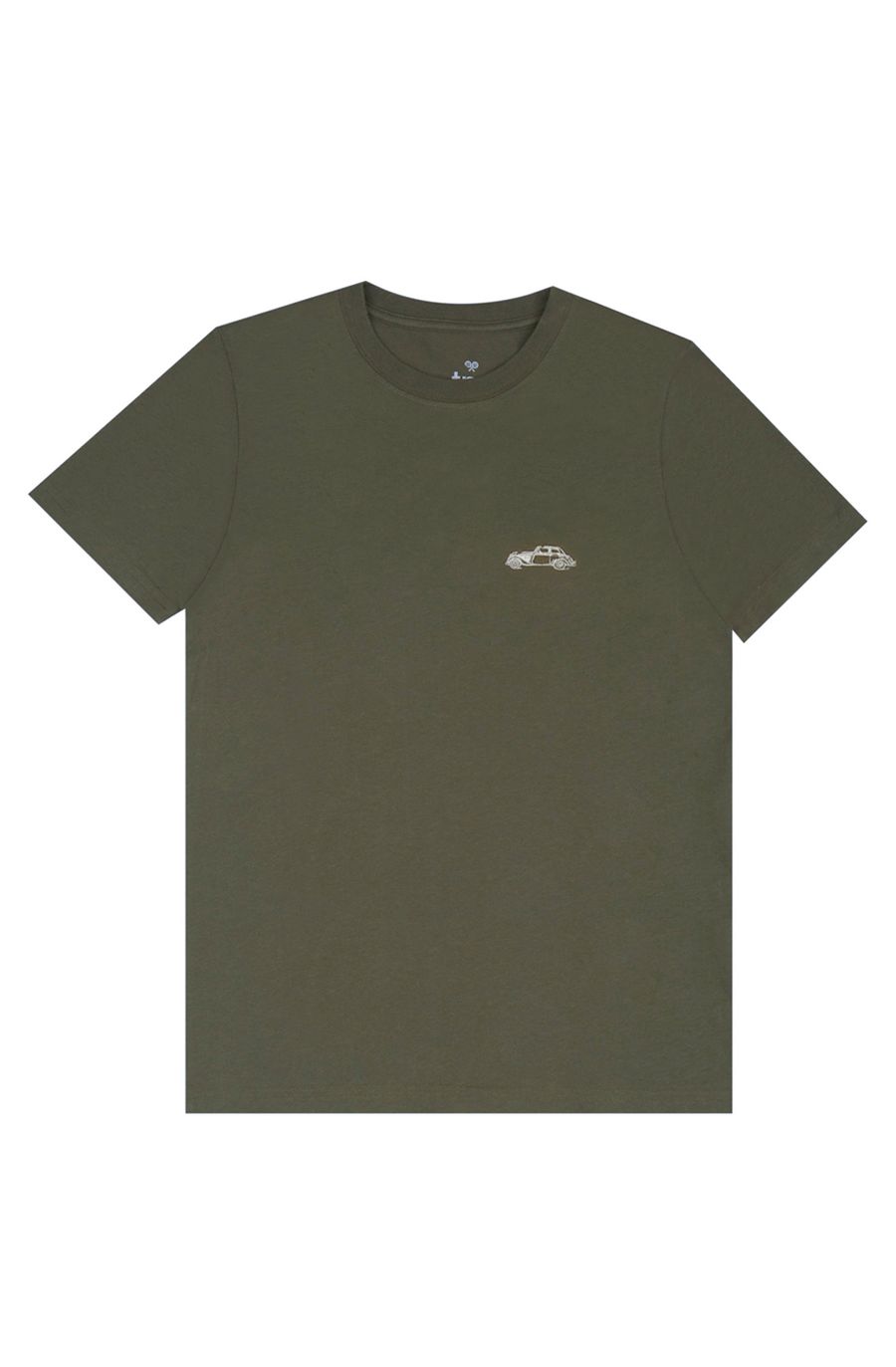 Camiseta básica estampada verde para hombre