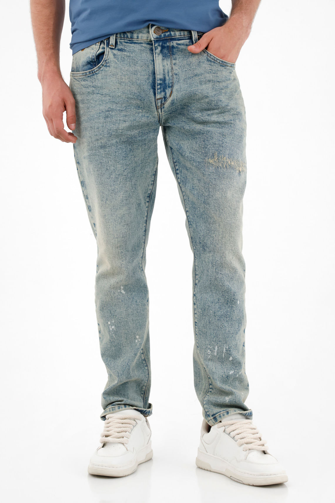 Jean Nudy tono claro froster azul para hombre