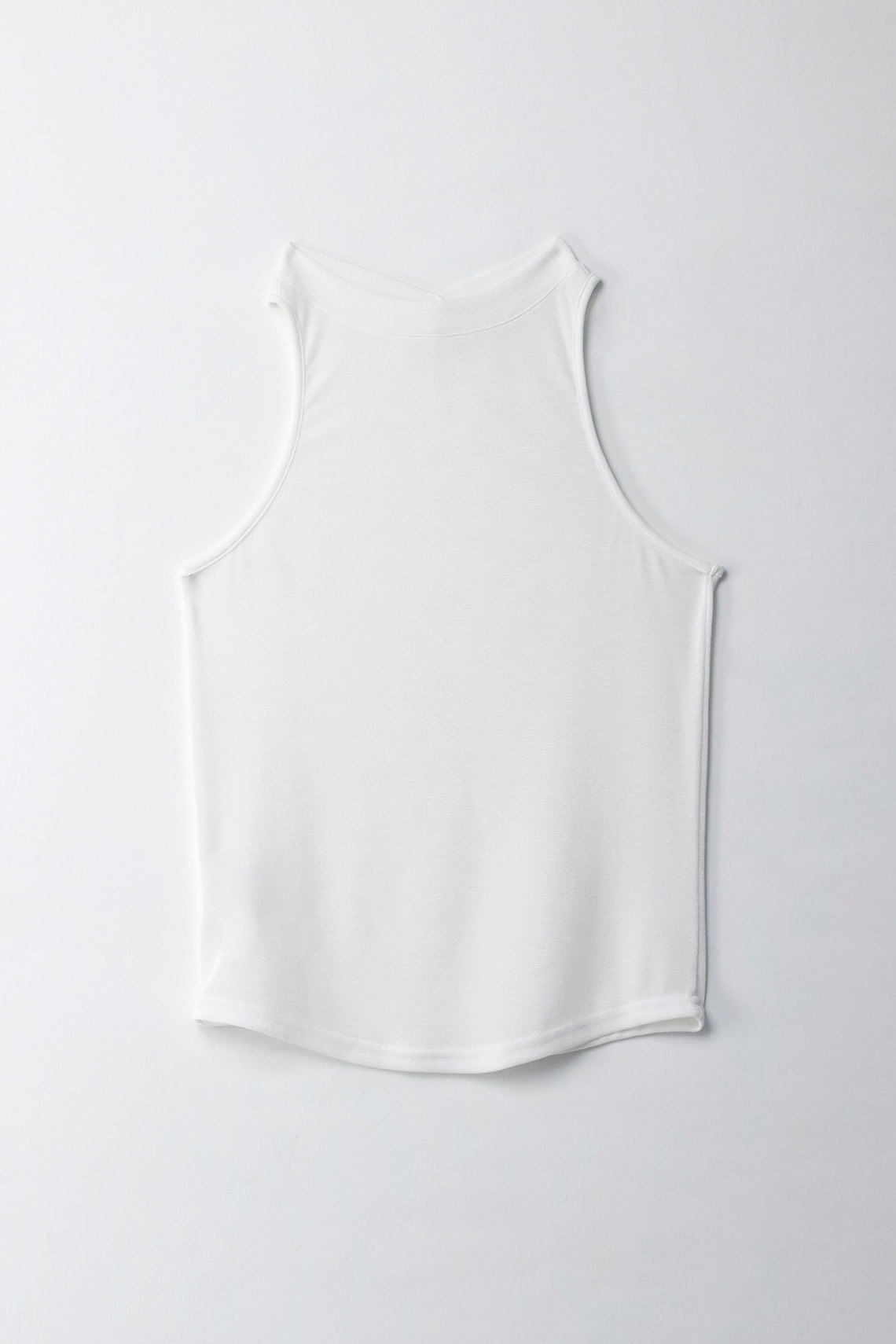 Camiseta en tela tejida con brillo crudo para mujer