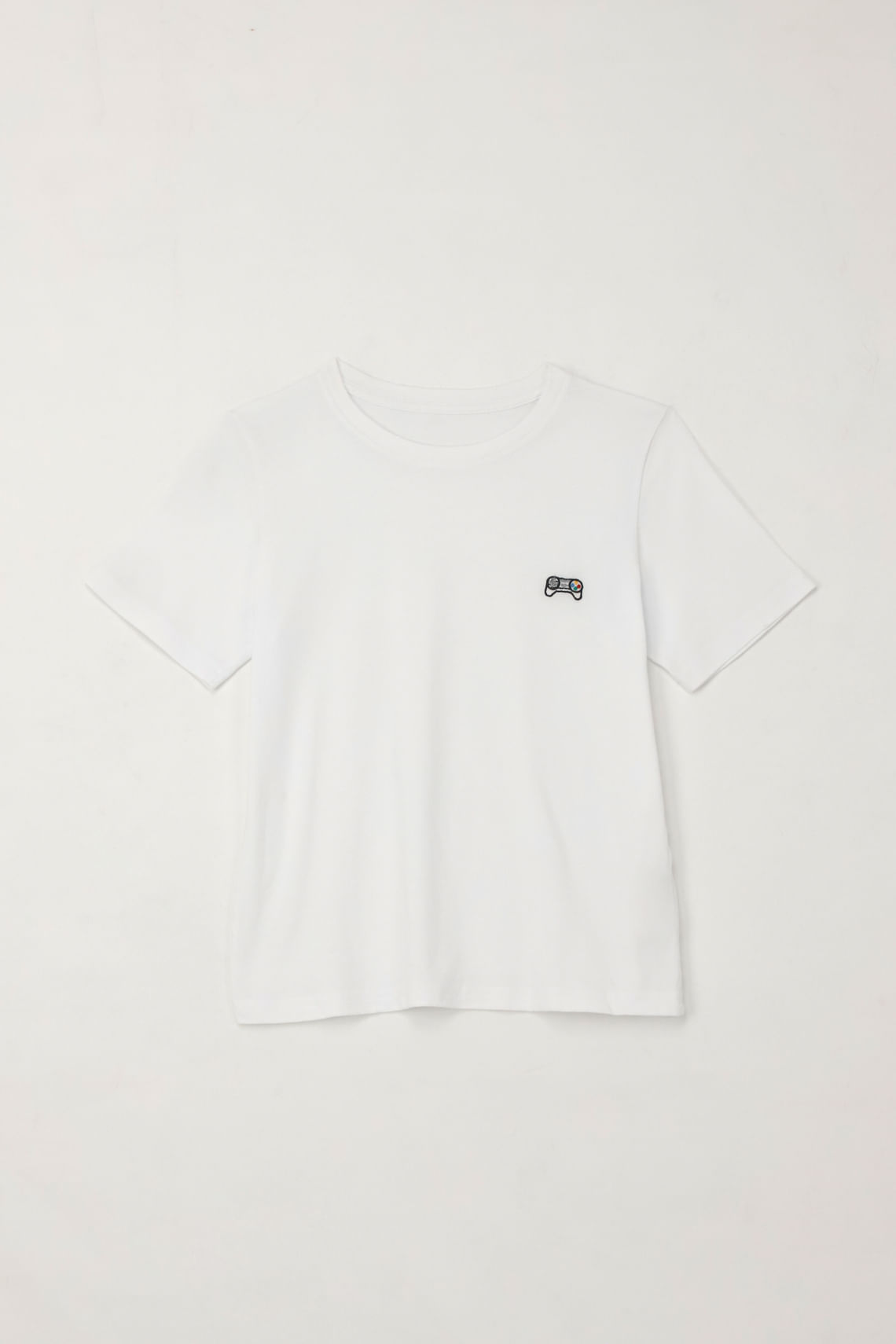 Camiseta con estampado en algodón 100% blanca para niño