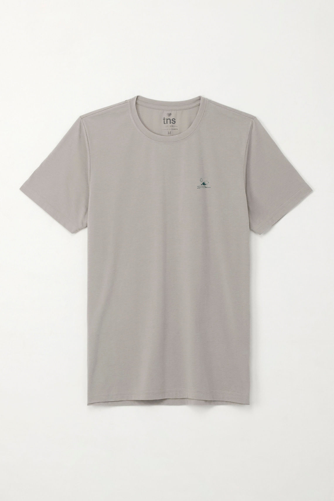 Camiseta básica manga corta gris para hombre