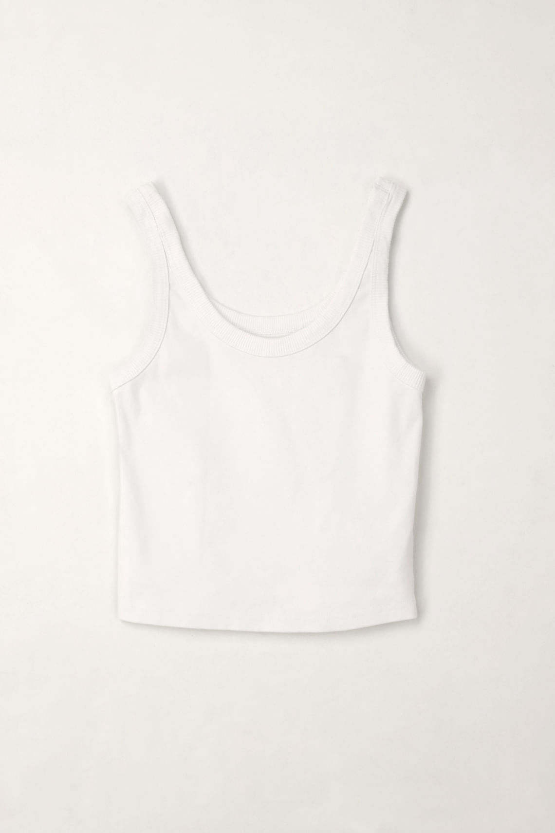 Camiseta crop en rib blanca para mujer