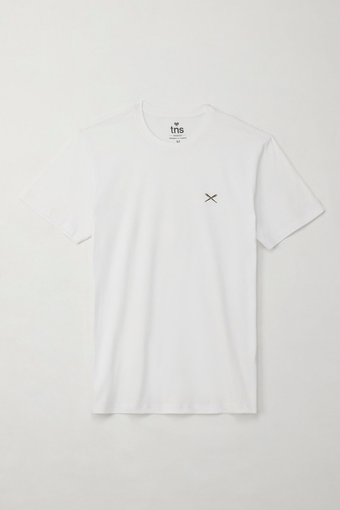 Camiseta básica con mini print blanca para hombre