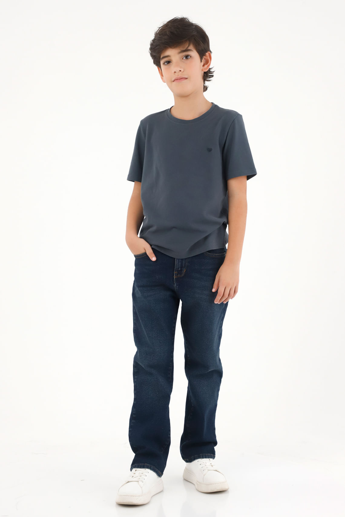 Jean Recto con bigotes 3D para niño