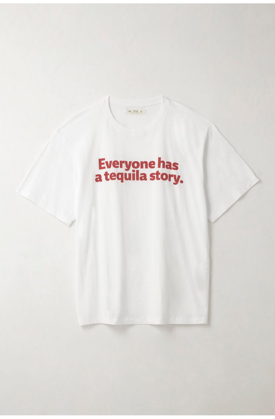 Camiseta oversize con estampado blanca para mujer