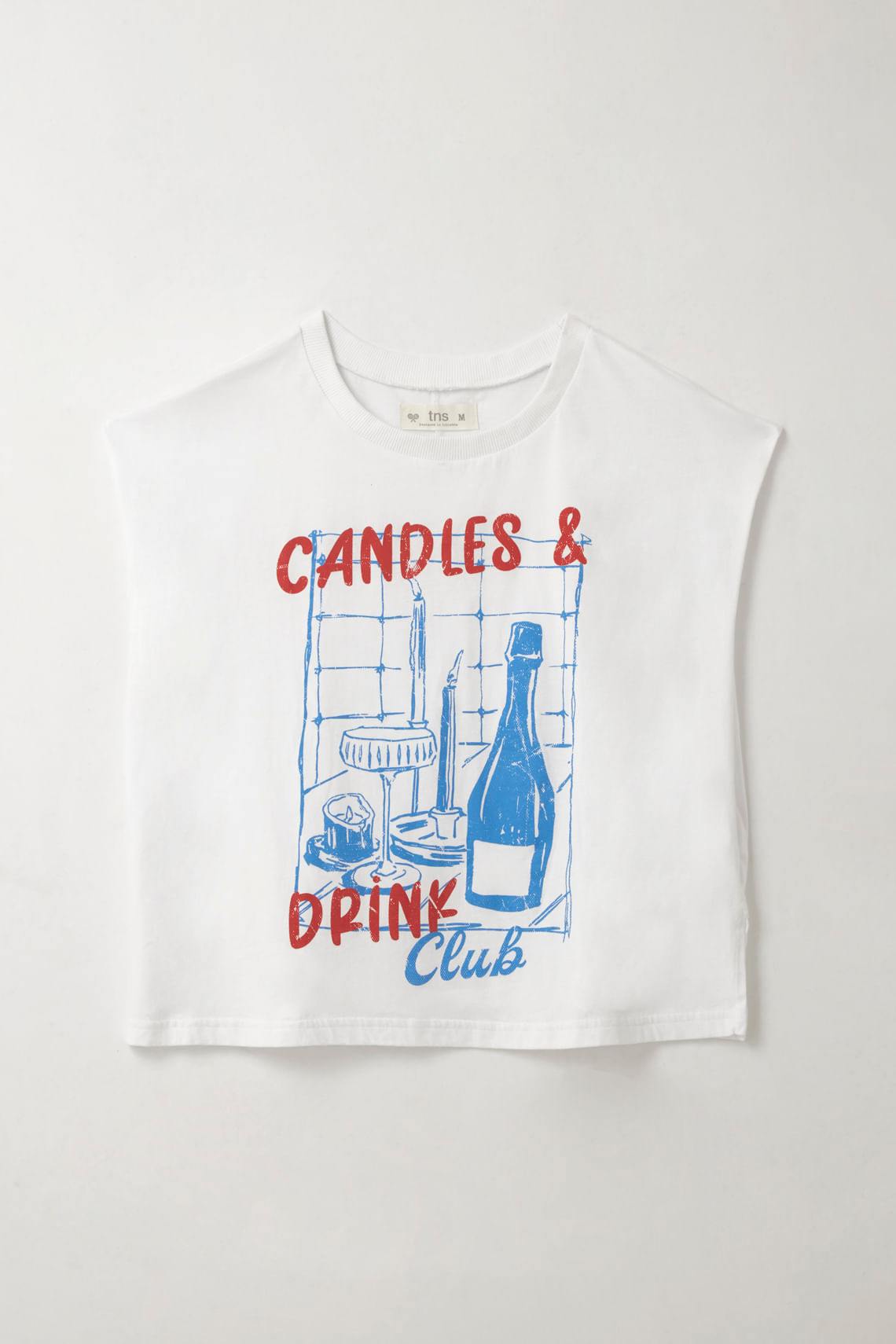 Camiseta oversize manga sisa blanca para mujer