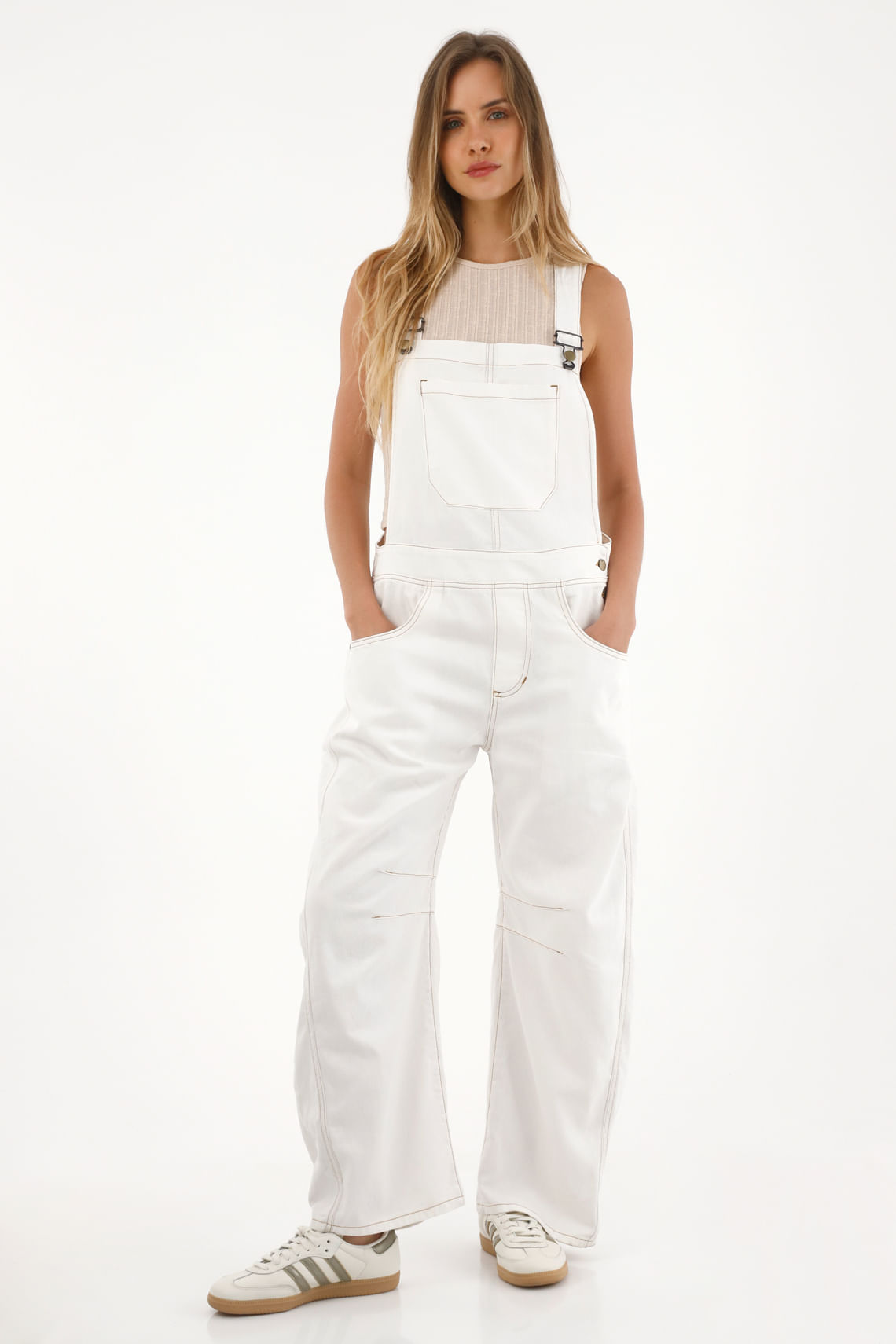 Overall largo tipo Horseshoe crudo para mujer