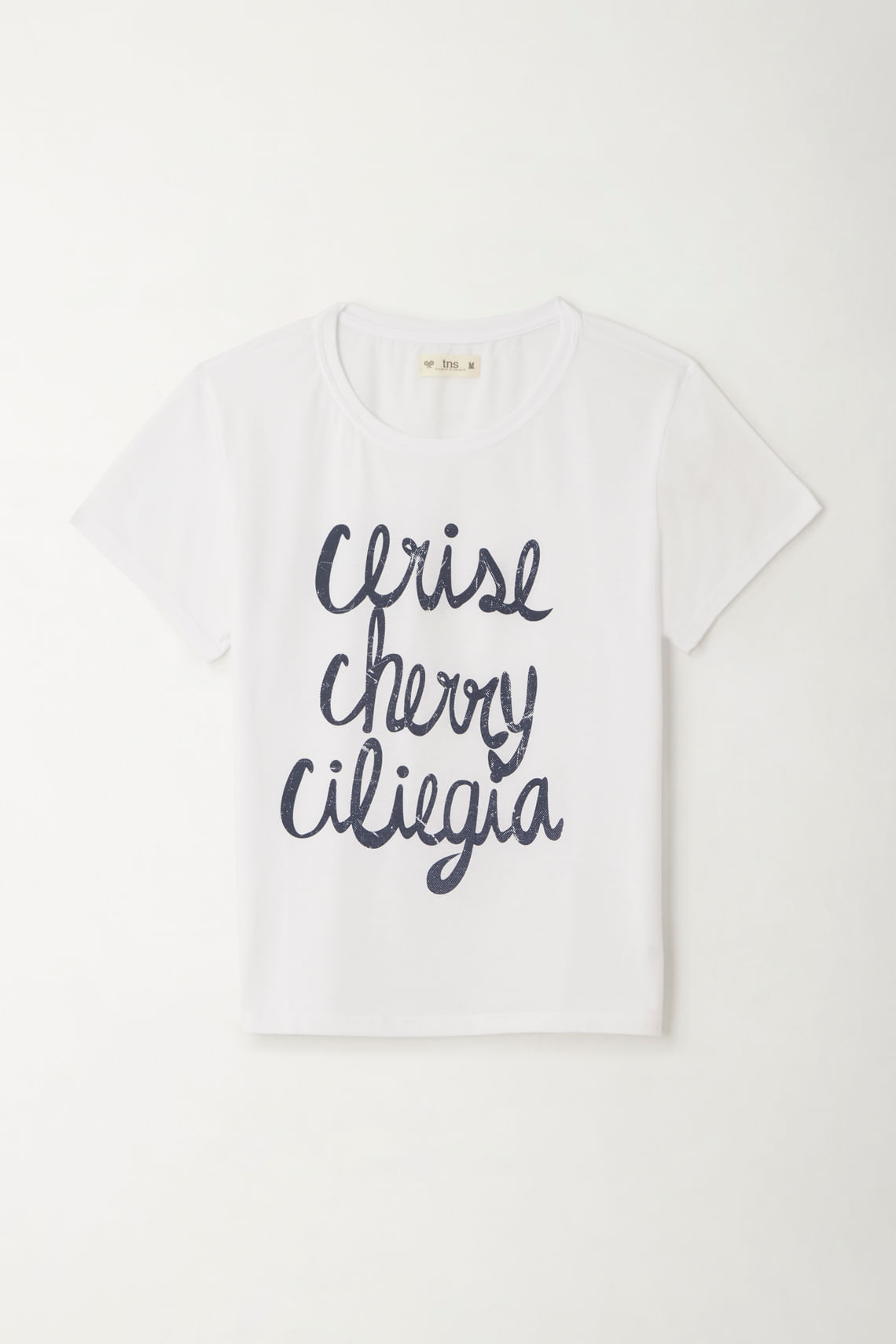 Camiseta básica estampada blanca para mujer