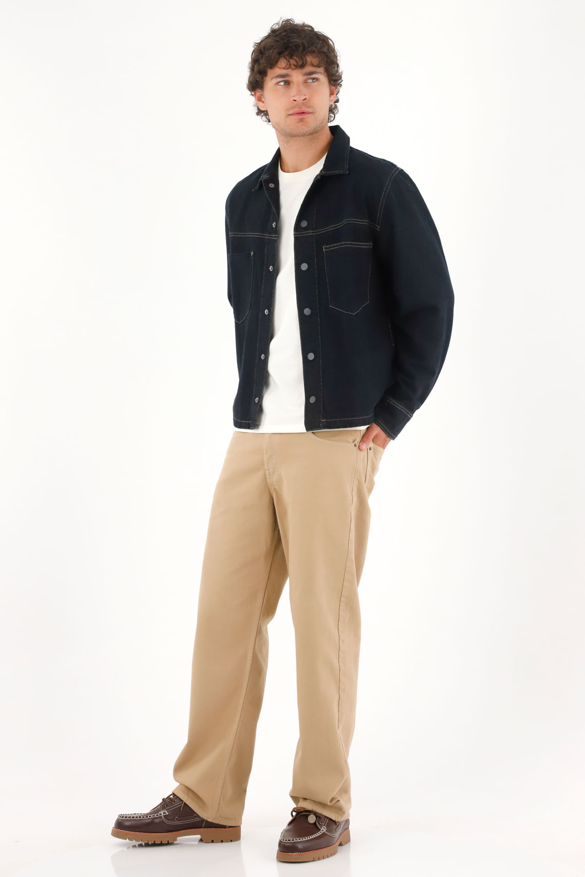 Chaqueta en denim azul para hombre