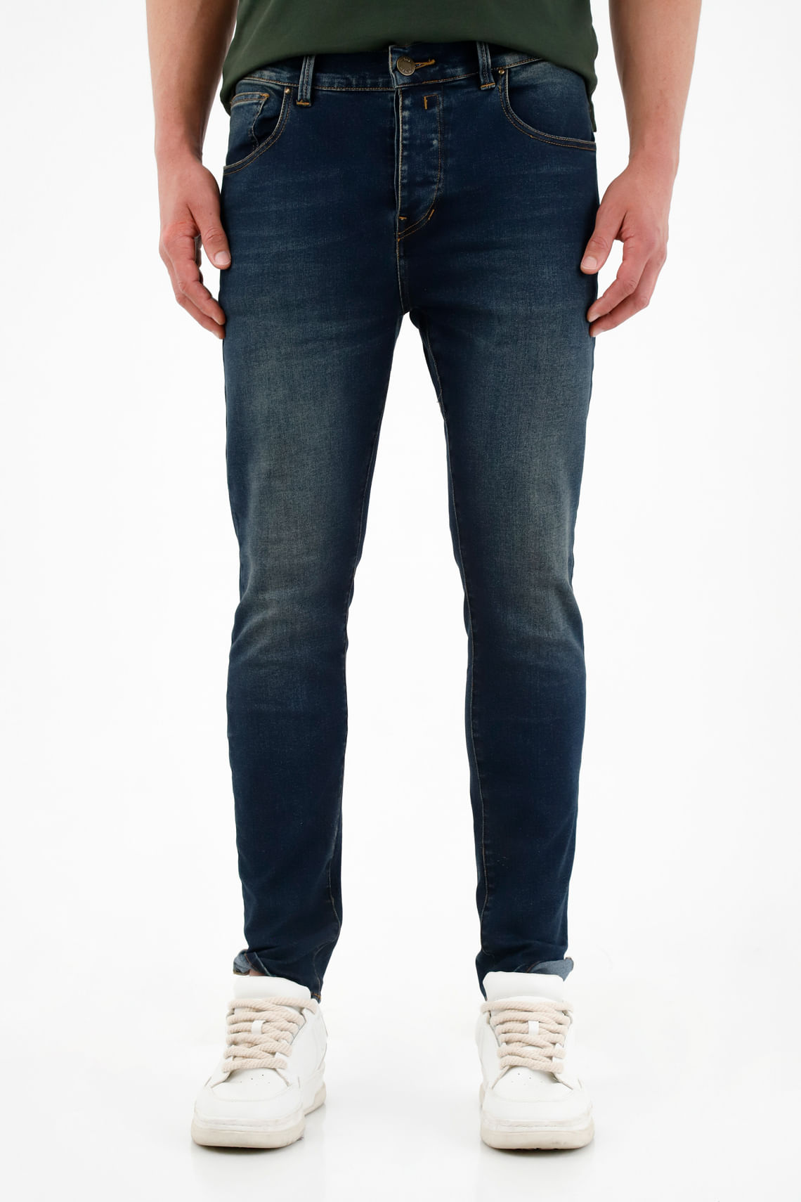 Jean azul Super Skinny con iluminaciones para hombre