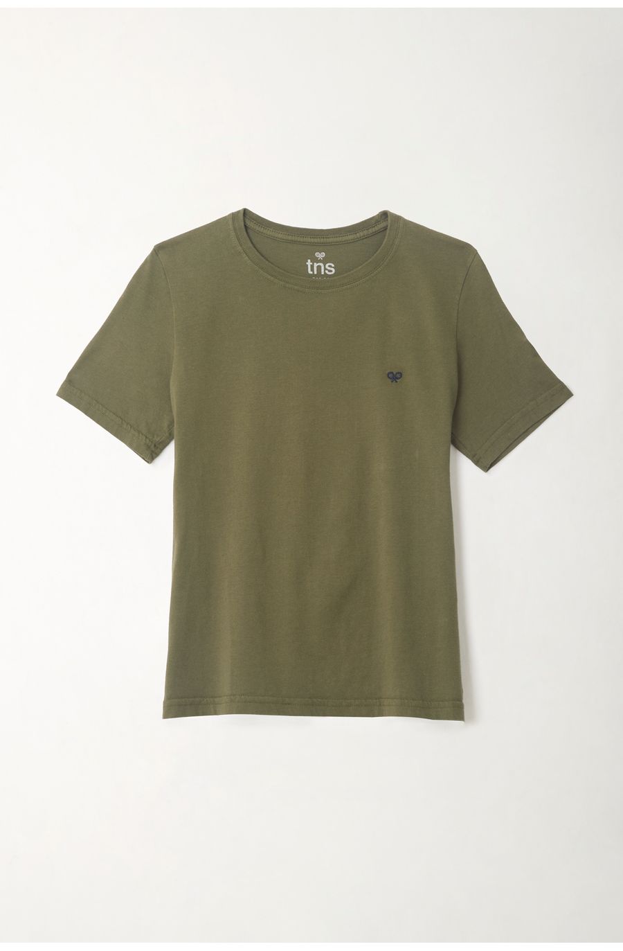 Camiseta verde cuello redondo para niño