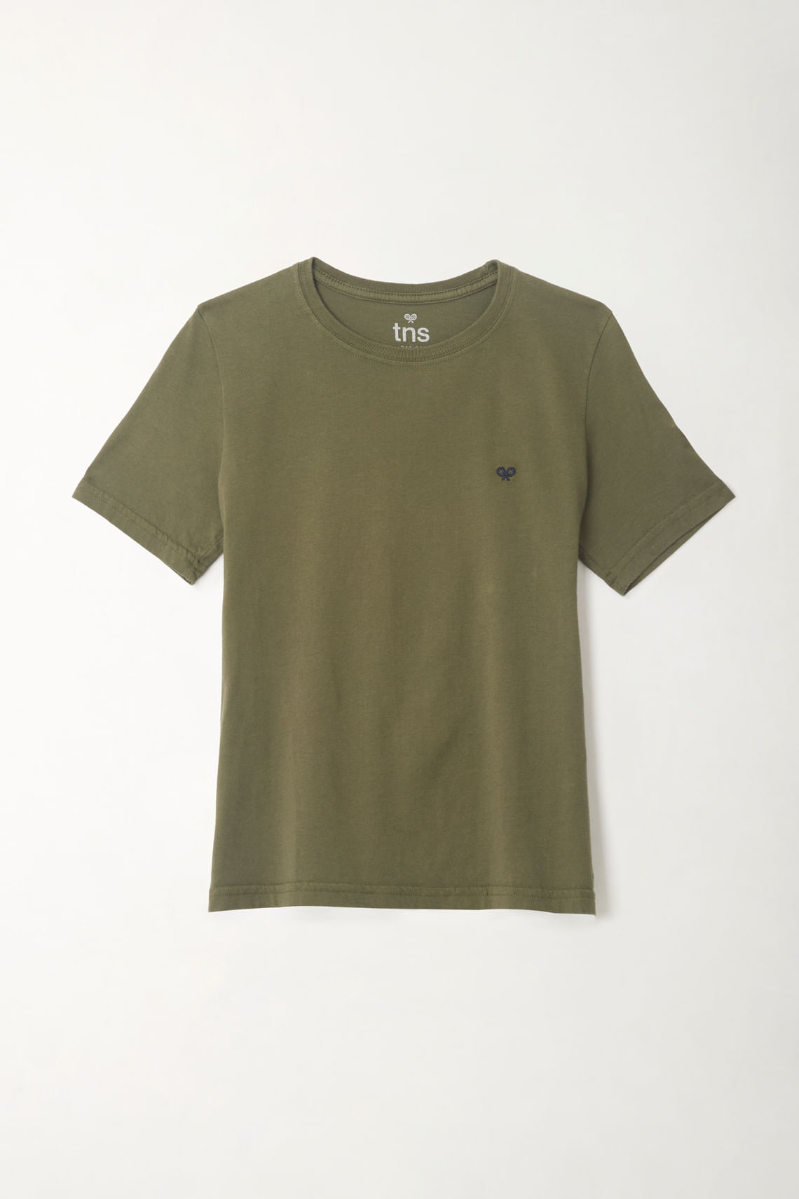 Camiseta verde cuello redondo para niño