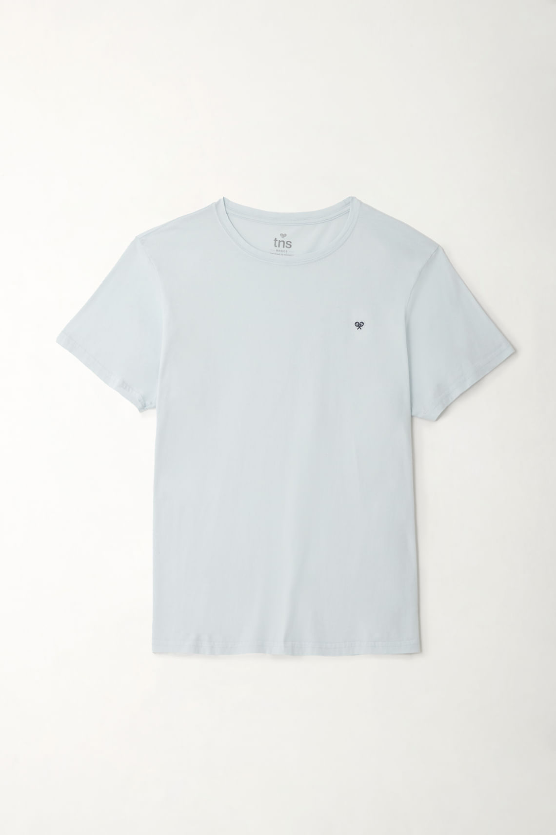 Camiseta cuello redondo azul para hombre